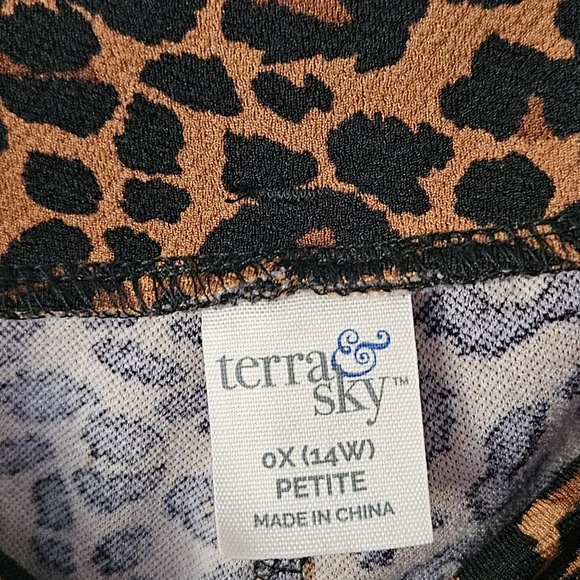 Terra & Sky Leopard Animal Print Pants - Picture 3 of 3